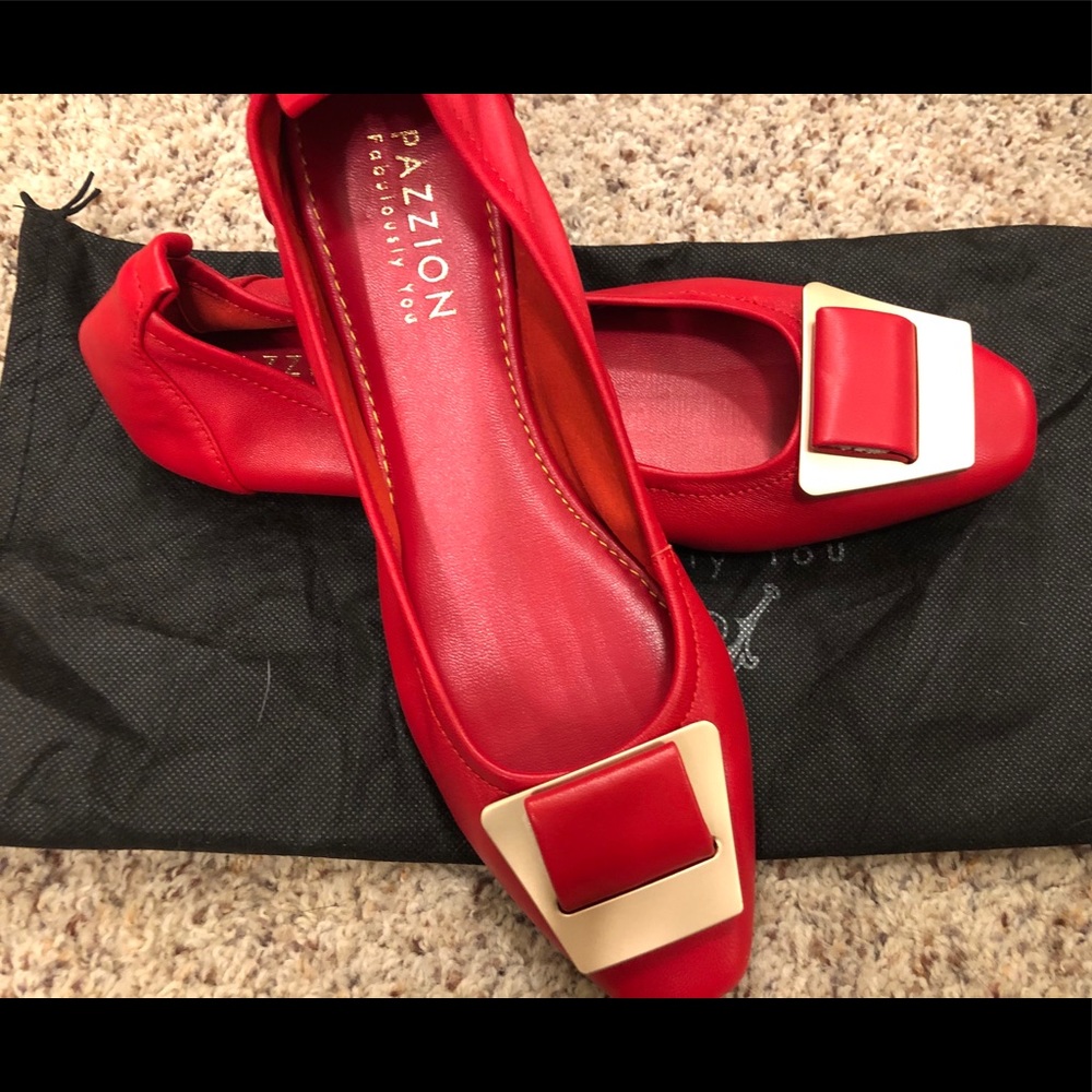 Red ballet flats